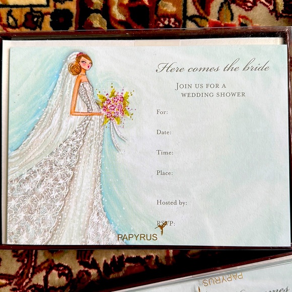 Papyrus Bridal Shower Invitations - GORGEOUS - 53 invites - Picture 1 of 4